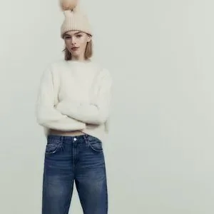 Zara | Accessories | Nwt Zara Knit Pompom Beanie Sand | Poshmark display picture 2